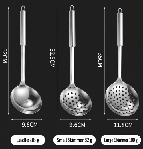 7-Piece Stainless Steel Kitchen Utensil Set with Hanging Stand