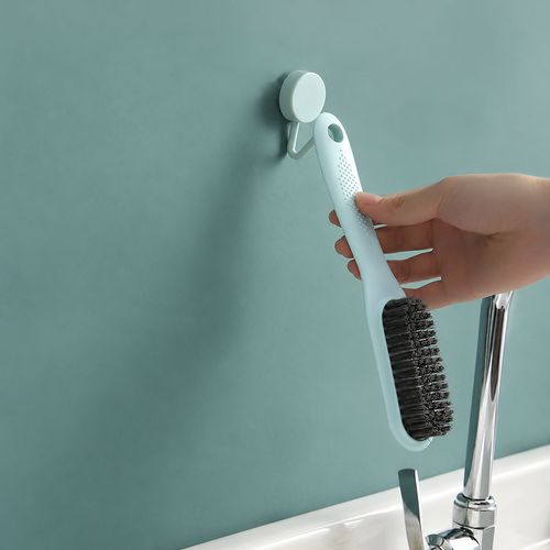 Light Blue-Green Shoe Cleaning Brush with Hanging Hole