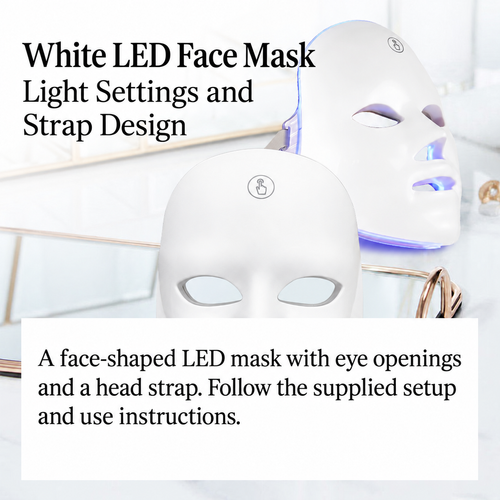White LED Face Mask with Seven Light Settings