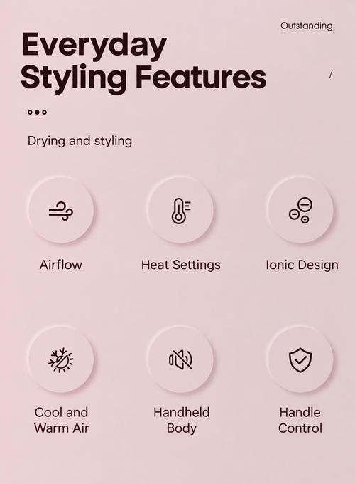 Blue-Pink Ionic Hair Dryer