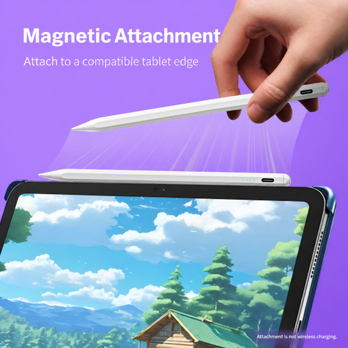 White USB-C Capacitive Stylus for Compatible iPad Models