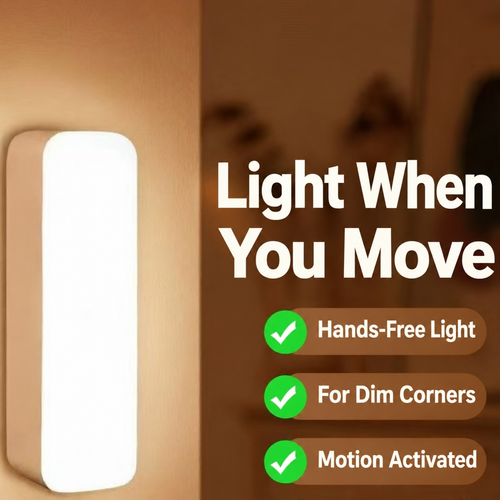 White Motion Sensor Night Light with USB-C Charging