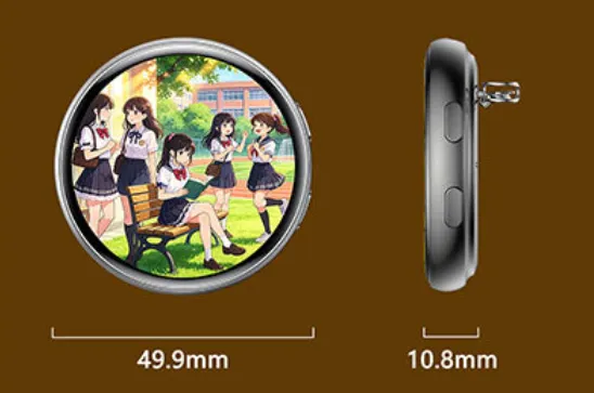 Black Round Electronic Display Badge - 1.5-Inch, 240 x 240 - Product details
