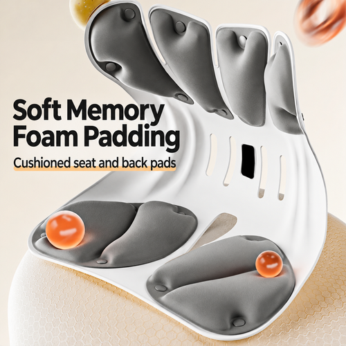 Grey Ergonomic Seat and Back Support Cushion