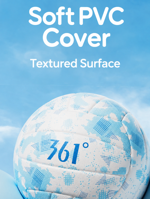 Sky Blue Size 5 Volleyball with Soft PVC Cover