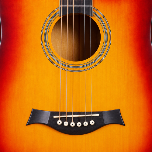 38-Inch Sunburst Acoustic Guitar Set