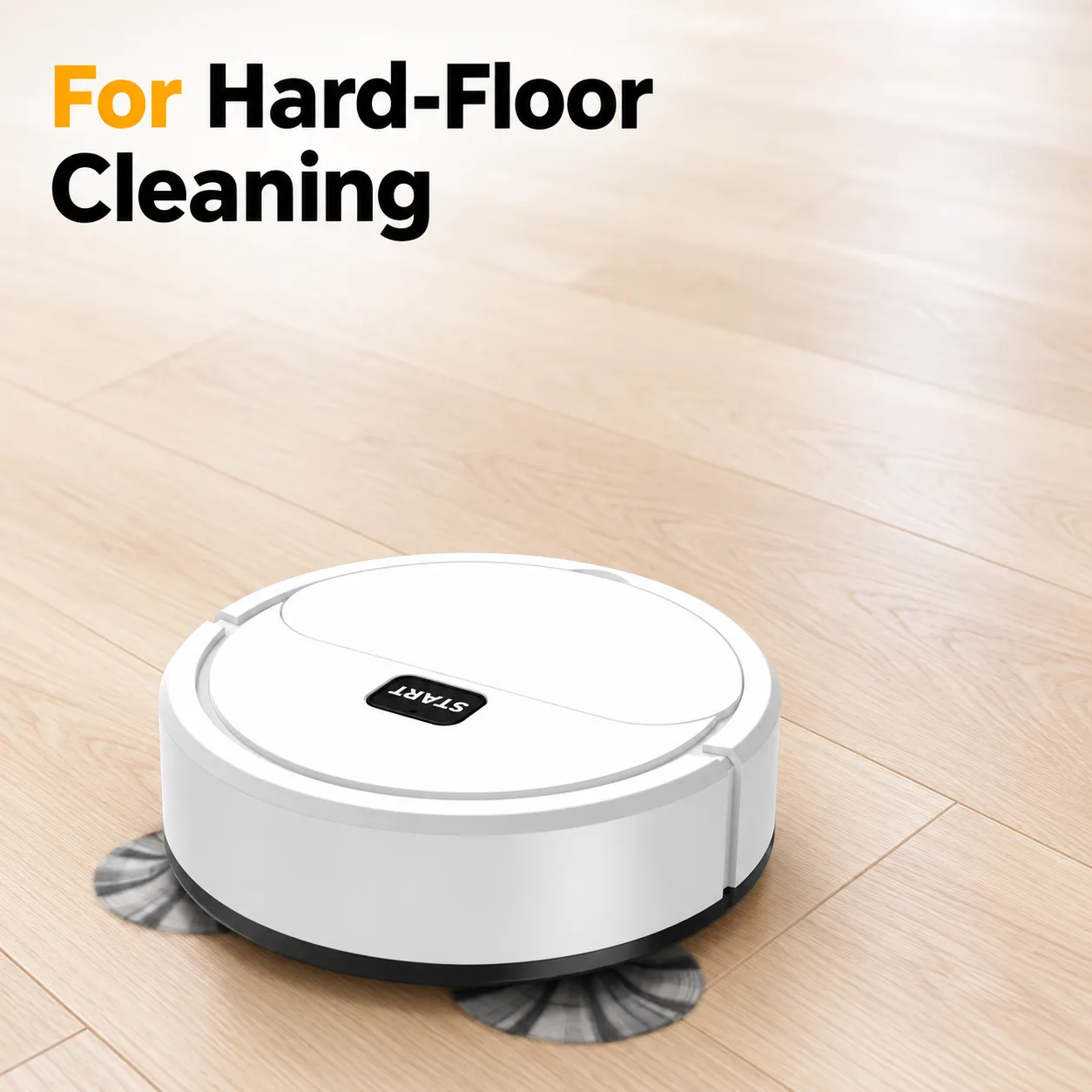 White Rechargeable Robotic Floor Sweeper - For Routine Hard-Floor Care