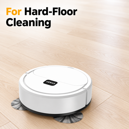 White Rechargeable Robotic Floor Sweeper