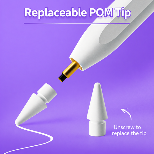 White USB-C Capacitive Stylus for Compatible iPad Models