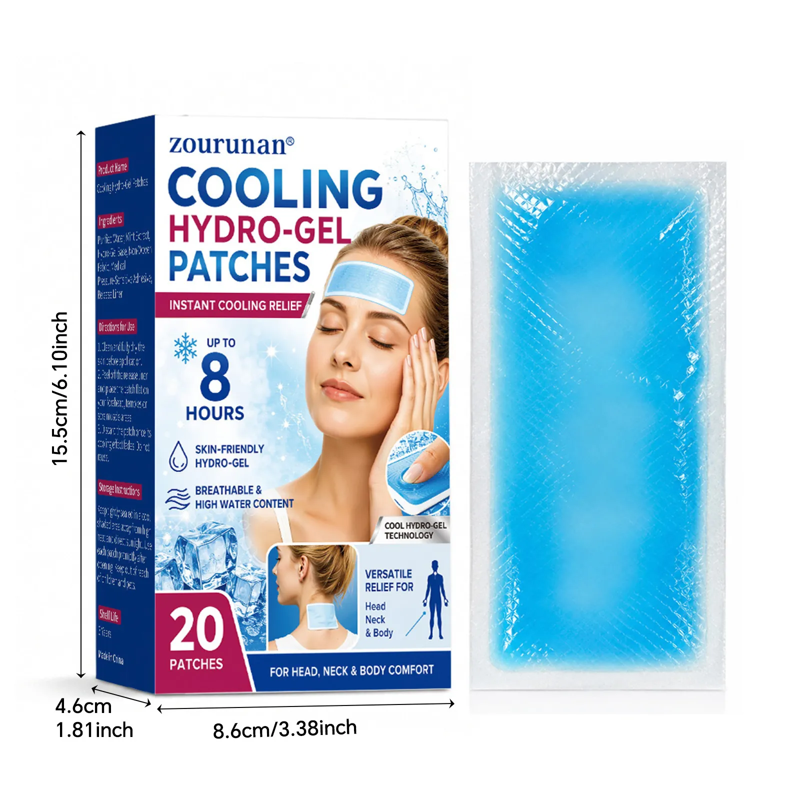 Hydrogel Cooling Patches - Box of 20 - overview