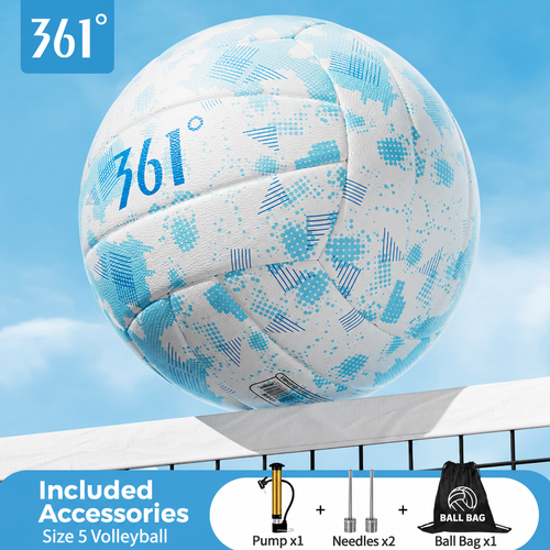 Sky Blue Size 5 Volleyball with Soft PVC Cover
