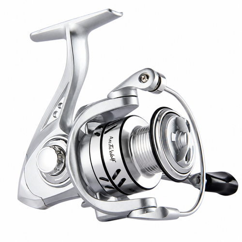 Silver AW5000 Spinning Fishing Reel with Metal Spool