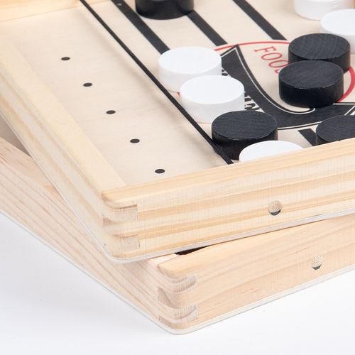 Two-Player Wooden Sling Puck Game Board - 54 x 29.5 cm