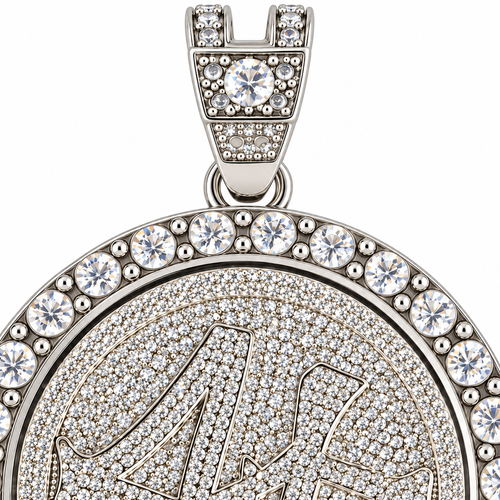 Silver-Tone Rotating Disc Pendant Necklace - 18 Inches