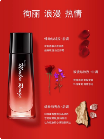 聖美倫紅磨坊玫瑰花香女士香水持久淡香清新