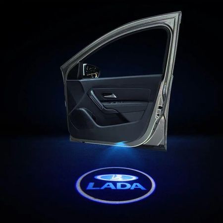 2pcs LED Car Door Courtesy Projector Laser Ghost Shadow Light For LADA Logo