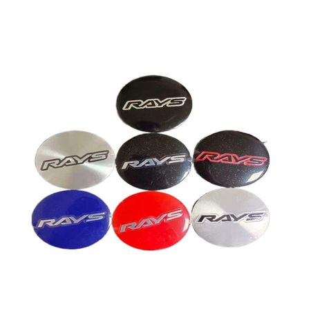 56mm 4PCS RAYS VOLK Racing Car Wheel Center Hub Cap Sticker Emblem Badge Decal