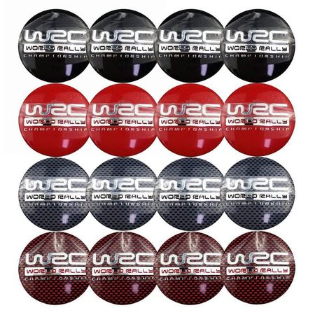 4PCS 56mm WRC World rally championship Car Wheel Center Hub Cap Sticker Auto Tire Emblem Badge Decal