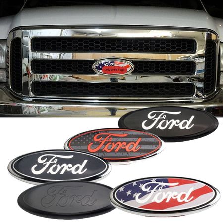 DIY Front Grille/Rear Trunk Oval Emblem 7/9 inch Fit For F150 F250 F350 Explorer