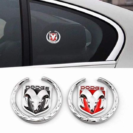 2pcs Metal Car Rear Side Wheat Window Sticker for Dodge RAM Logo Journey Caravan Durango Nitro Caliber Jcuv Challenger Accessories