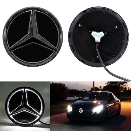 Black Car Led Star Logo Grille Light For Mercedes Benz C CLA CLS A Class 19-21