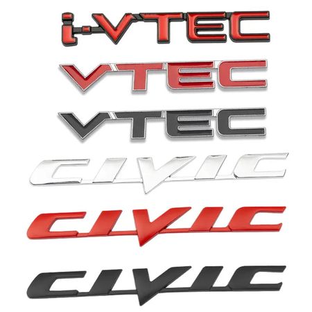 3D Metal VTEC i-VTEC CIVIC Sticker Emblem Badge Decals for Honda City Civic Accord