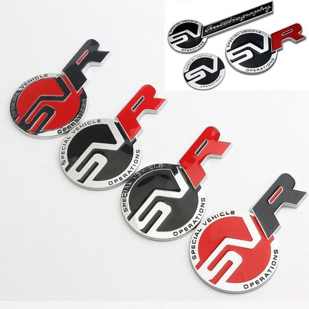 For Land Rover SVR Front Grill Emblem Car logo Badge Stickers 3D Metal Sport Discovery Defender