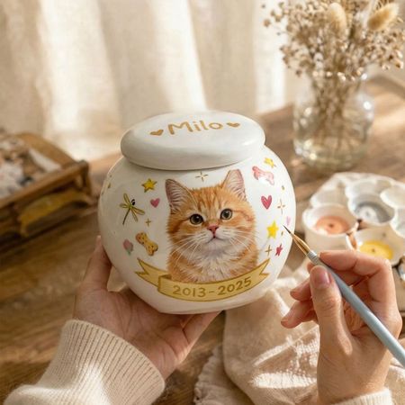 Custom Pet Portrait Urn — Personalized Keepsake