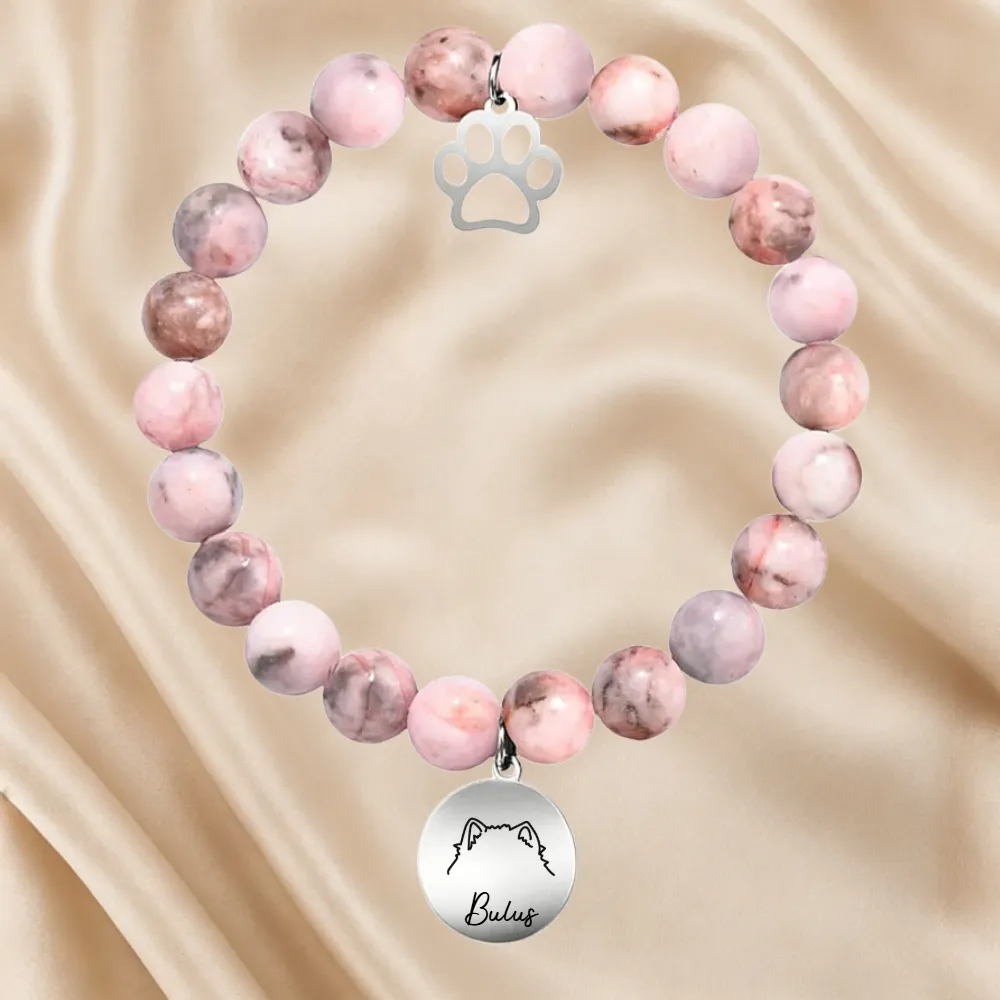 💖🐾 Always With You – Personalised Pet Sketch Bracelet