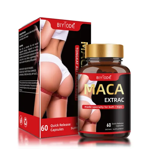 Maca capsules, a natural supplement that increases energy and vitality