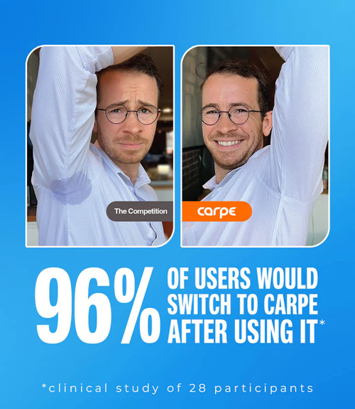 🗑️ Ditch your drugstore deodorants today! 🗑️  Sick of deodorants that promise the world but leave you sweating? It's time for a change with Carpe!   Stop wasting money on products that don't work. Carpe stops odor AND sweat!   100% Money-Back Guarantee with FREE & FAST Worldwide Shipping.