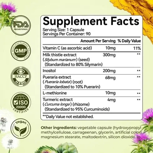 Milk thistle detox capsules,May happiness and health accompany you throughout your life!