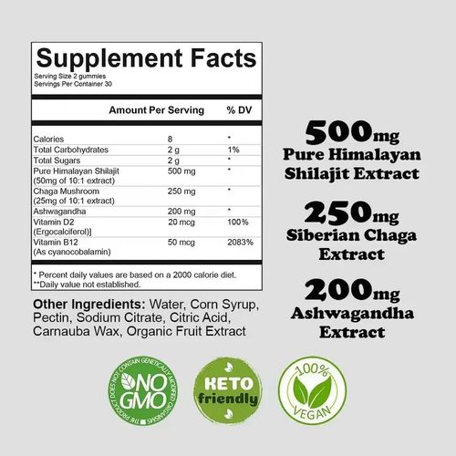 🖤 ​​BIYODÉ – Pure Himalayan Shiraz Gold Gummies 500mg  🌄 Pure Himalayan energy, deliciously presented