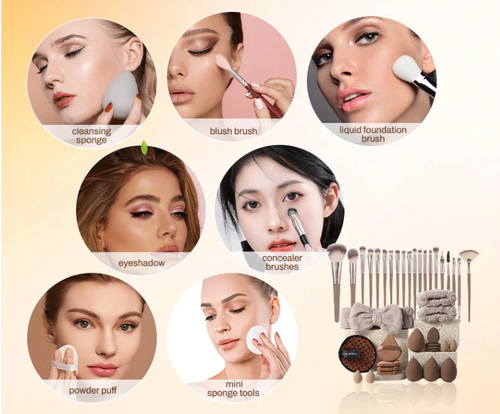 All-in-One Makeup Brush & Sponge Set