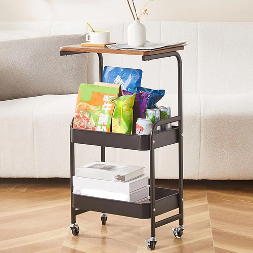 Multi-tier trolley storage rack