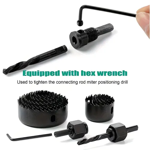 11pcs Hole Saw Set Tools,suitable for wood, metal alloys, round shape with case
