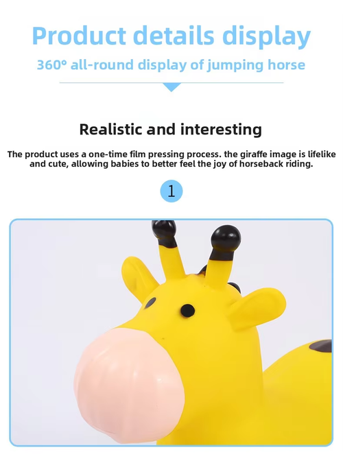 Kids Inflatable Giraffe Bouncy Ride On Toy