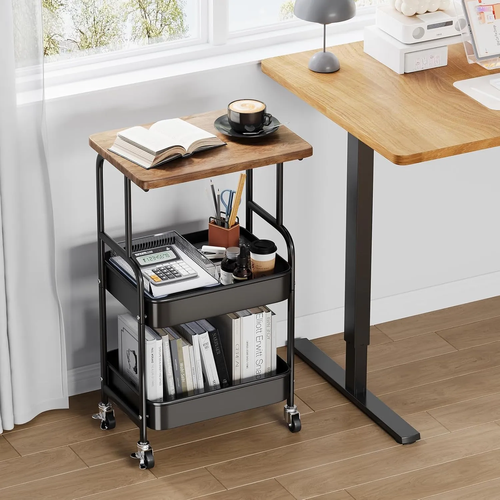 Mobile multi-purpose trolley with storage – Multi-level storage trolley for household items and snacks 🛒🏠