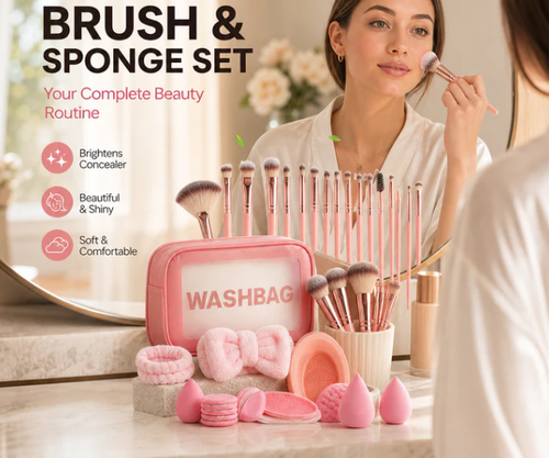 All-in-One Makeup Brush & Sponge Set