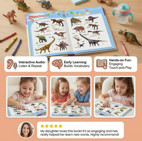 English Sound Book Interactive Talking Book Early Learning Educational Toy For Kids Baby Vocabulary Learning 0 To 8 Years