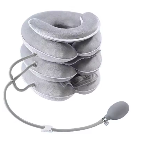 New Cervical Neck Traction Device with Pad Inflatable Neck Stretcher Collar for Neck Shoulder Alignment Pain Relief