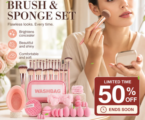 All-in-One Makeup Brush & Sponge Set
