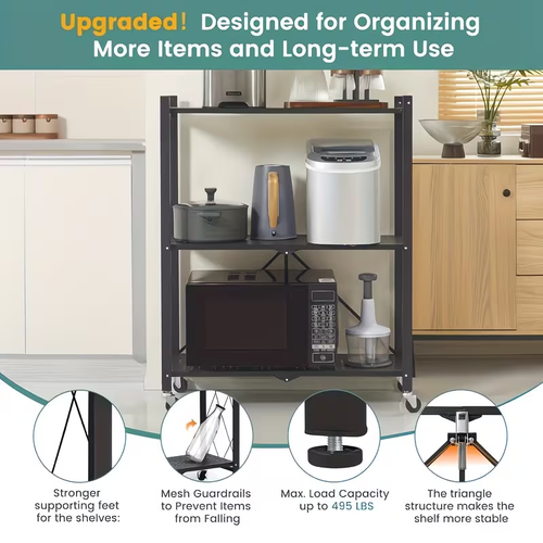 4-Tier Foldable Storage Rack