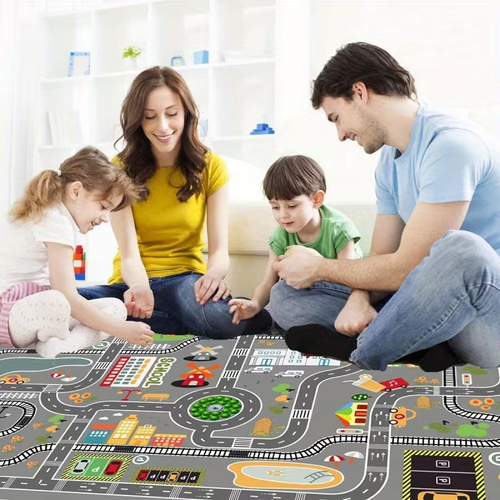 Kids City Traffic Road Play Mat | Fun Educational Play Rug For Children