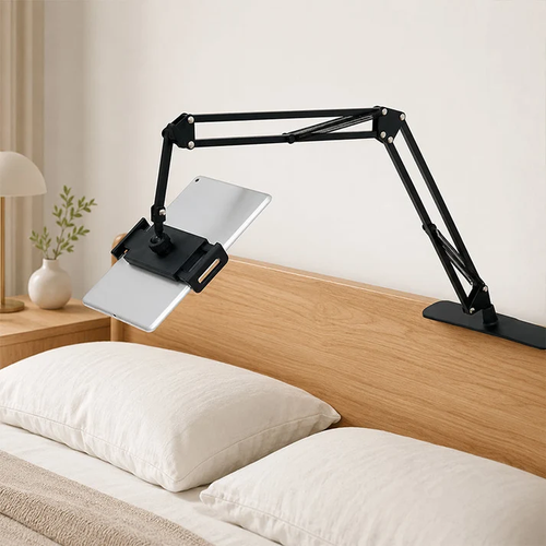 ⏳Time-Limited Special⏰Watch in Bed, Hands-Free – Magnetic Tablet Stand with Hidden Mattress Base. No Shaking, No Drilling.