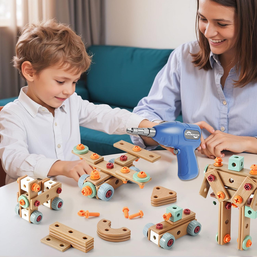 144 Pcs Kids Educational Toys DIY Toolbox Children's Play House Toy Set Simulation Repair Tools Kids Birthday Gift