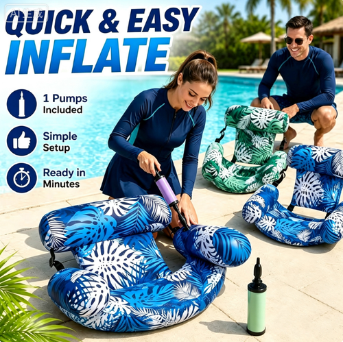 🔥Summer Hot Sale 🏆️ Inflatable Pool Floats Adult,Floating Lounge Chairs