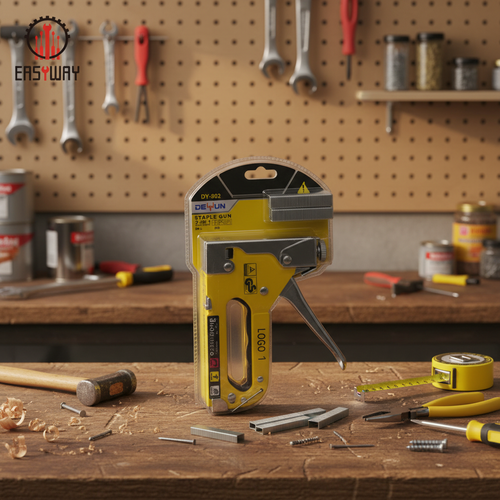 🛠️ 4 In 1 Staple Nail Tool ✅ Adjustable Power & 1600 Nails Included | Fast DIY Woodworking Fixes 🔥 -50% TODAY ONLY