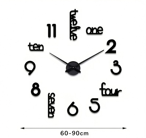 New 3D Mirror Acrylic Wall Clock