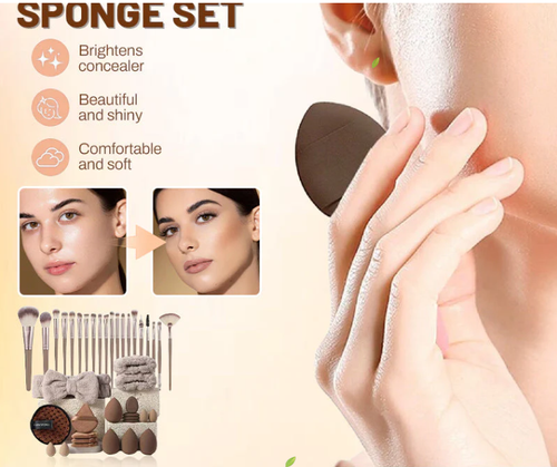 All-in-One Makeup Brush & Sponge Set